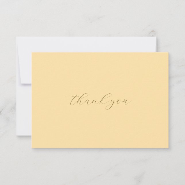 Cartão De Agradecimento Elegant Thank You Card – Handcrafted Letterpress  (Frente)