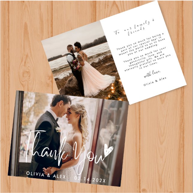 Cartão de agradecimento elegante (Criador carregado)