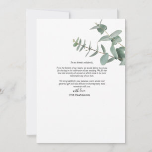 Cartão De Agradecimento Elegante Aquarela Botânica de Folhagens