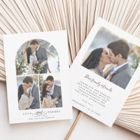 Elegante Arch Love e Obrigados 4 Foto Casamento