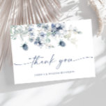 Cartão De Agradecimento Elegante Azul Folhagem de inverno Boho Aquarela<br><div class="desc">Elegante Cartões de agradecimentos de Boho de Folhagem Azul de inverno. Para mais personalização,  clique no link "Personalizar" e use nossa ferramenta para design deste modelo. Se precisar de ajuda ou itens correspondentes,  entre em contato comigo.</div>