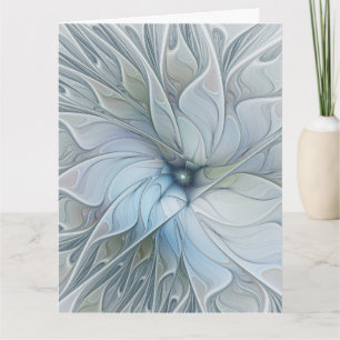 Cartão De Agradecimento Elegante Beleza Arte Fractal Abstrata Moderna Flor