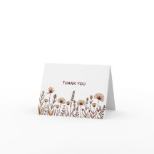 Elegante Boho Wildflower Obrigado