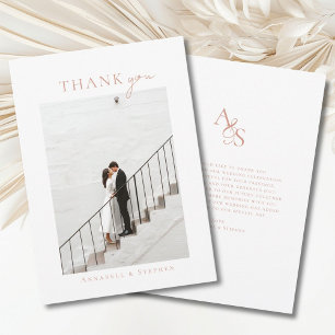 Cartão De Agradecimento Elegante, Clássico, Monograma, Obrigado! 1 Foto