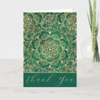 Elegante Dourado Floral Mandala Green Design