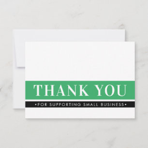 Cartão De Agradecimento ELEGANTE EMPRESA OBRIGADO seu pedido insira verde