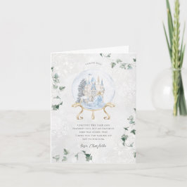 Cartão De Agradecimento Elegante Fairy Tale | Princesa de inverno Aniversá