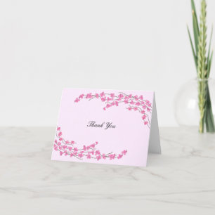 Cartão De Agradecimento Elegante Flor de Rosa Obrigado