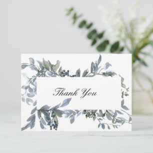 Cartão De Agradecimento Elegante Floral de Aquarela Cruz Simpatia Obrigado