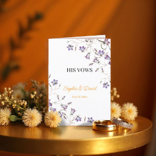 Cartão De Agradecimento Elegante Floral Seu Vows Wedding Card
