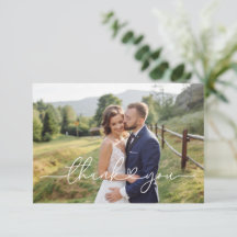 Elegante Foto de Casamento com Escrita Branca de A