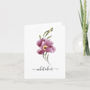 Cartão De Agradecimento Elegante Lavendar Floral Personal