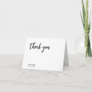 Cartão De Agradecimento 💍 Elegante Minimalista com uma bela mensagem
