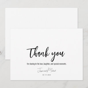 Cartão De Agradecimento 💍 Elegante Minimalista Flat