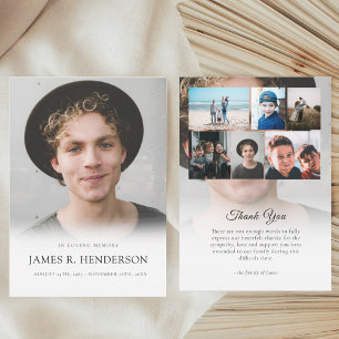 Cartão De Agradecimento Elegante Moderno Simpatia Fotográfica Memorial Fun