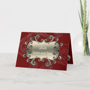 Cartão De Agradecimento elegante negócio vermelho florescente Obrigado Car