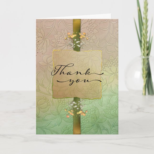 Cartão De Agradecimento Elegante Obrigado pela sua simpatia (Frente)