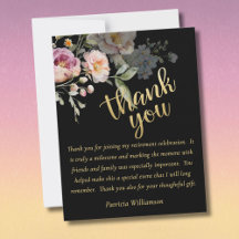 Elegante Orçamento Floral Aquarela Aposentadoria