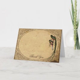 Cartão de Agradecimento Elegante Pássaro Quetzal V