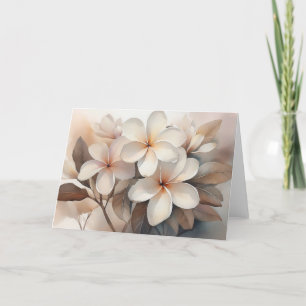 Cartão De Agradecimento Elegante Plumeria