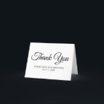 Cartão De Agradecimento Elegante Script 50th Birthday<br><div class="desc">Crie seu próprio obrigado de aniversário de 50 anos minimalista moderno que você dobrou cartões de nota. Uma caligrafia elegante clássica emparelhada com uma fonte serif de todos os bonés. Personalize o fundo branco ou os estilos de fonte preta para criar o seu próprio design para a celebração especial.</div>