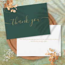 Elegante Script Moderno Simples Esmeralda e Dourad