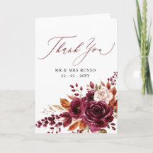 Elegante Scripta Outono Floral Foto em Burgundy