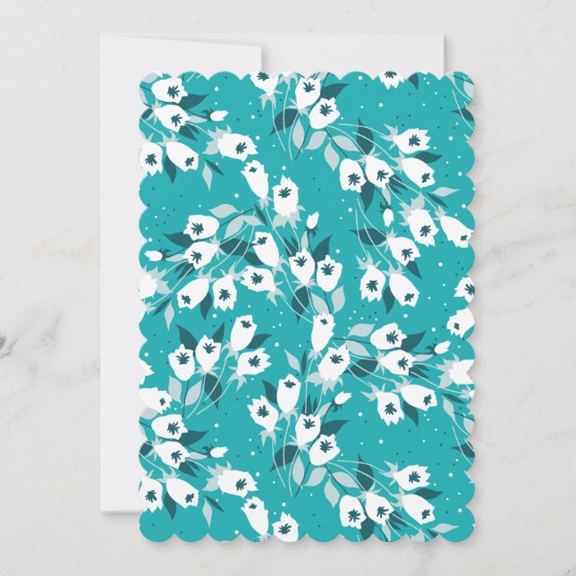 Cartão De Agradecimento Elegante Tulip Flower Pattern Botanical Art Design (Frente)