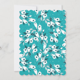 Cartão De Agradecimento Elegante Tulip Flower Pattern Botanical Art Design