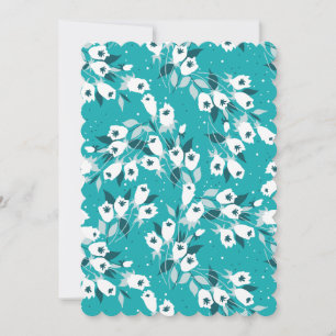 Cartão De Agradecimento Elegante Tulip Flower Pattern Botanical Art Design