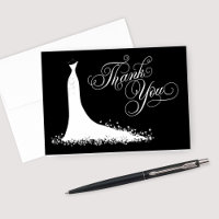 Elegante Vestido de Noiva Preto e Branco Chuveiro