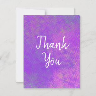 Cartão De Agradecimento Elegante Violet Artsy Marbling