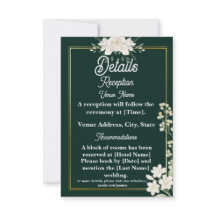 Elegantes Detalhes Florais Verdes e Dourados para