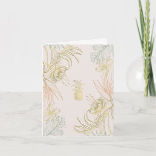 Cartão De Agradecimento Elegantes Folhas Florais Botânicas Tropicais Agrad