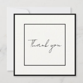 Cartão De Agradecimento Elegantes Scripts Pretos Minimalistas Fotografia C