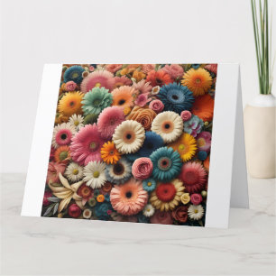 Cartão De Agradecimento Eleve Seu Espaço Flor de Gerbera Colorida Floral
