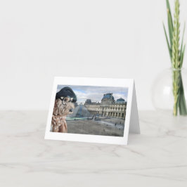 Cartão De Agradecimento Ella Bella Banana, the Louvre, Paris, France