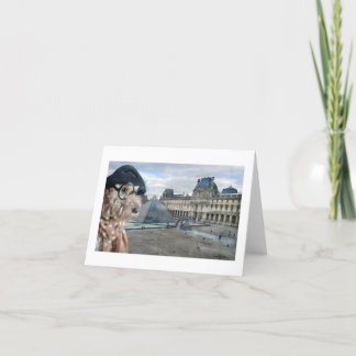 Cartão De Agradecimento Ella Bella Banana, the Louvre, Paris, France