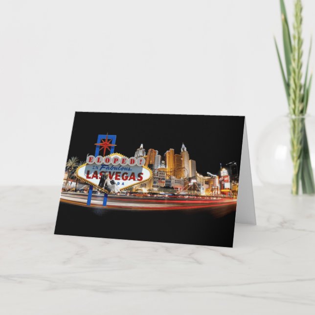 Cartão De Agradecimento Eloped in Las Vegas Card (Frente)