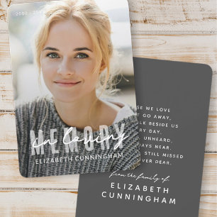 Cartão De Agradecimento Em Adorando Memória Foto Simples E Simples