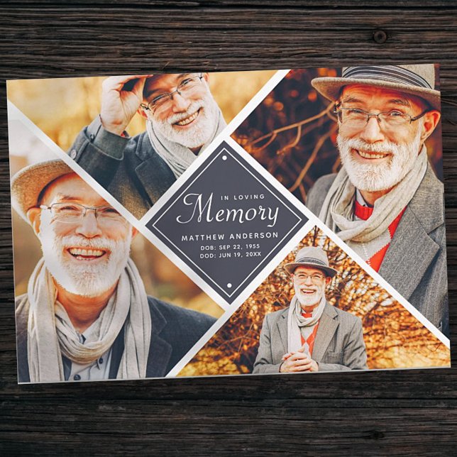 Cartão De Agradecimento Em Adorando Memória Moderna Multifoto (Criador carregado)