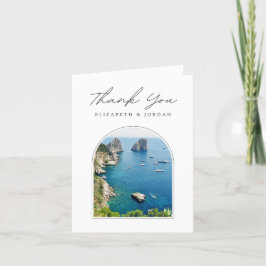 Cartão de agradecimento em branco com foto de Capr