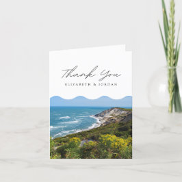 Cartão de agradecimento em branco com foto de Mart