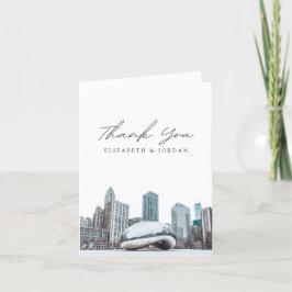 Cartão de agradecimento em branco do Bean Downtown