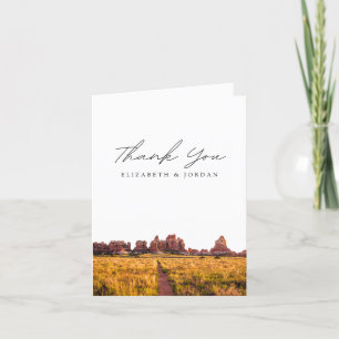 Cartão de agradecimento em branco do Parque Nacion