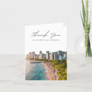 Cartão de Agradecimento em Branco Waikiki Oahu