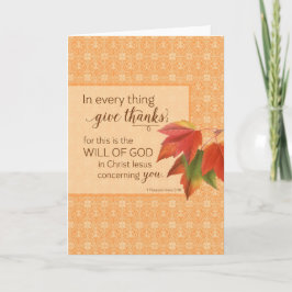 Cartão De Agradecimento Em Cada Coisa Dá Obrigados - 1 Coisa. 5:18