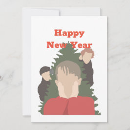 Cartão De Agradecimento Em casa sozinho arte moderna