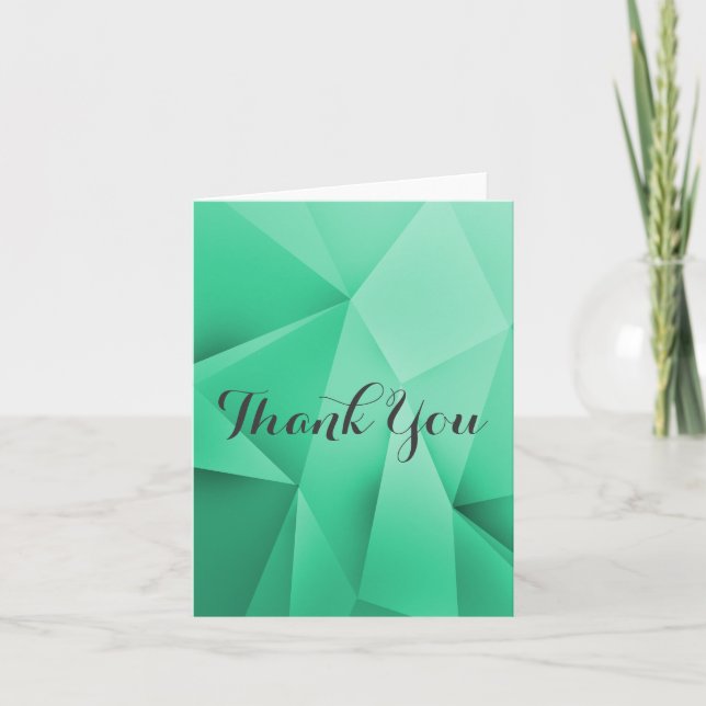 Cartão De Agradecimento Emerald Jewel Tones Thank You Card (Frente)