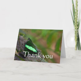 Cartão De Agradecimento Emerald Swallowtail obrigado você